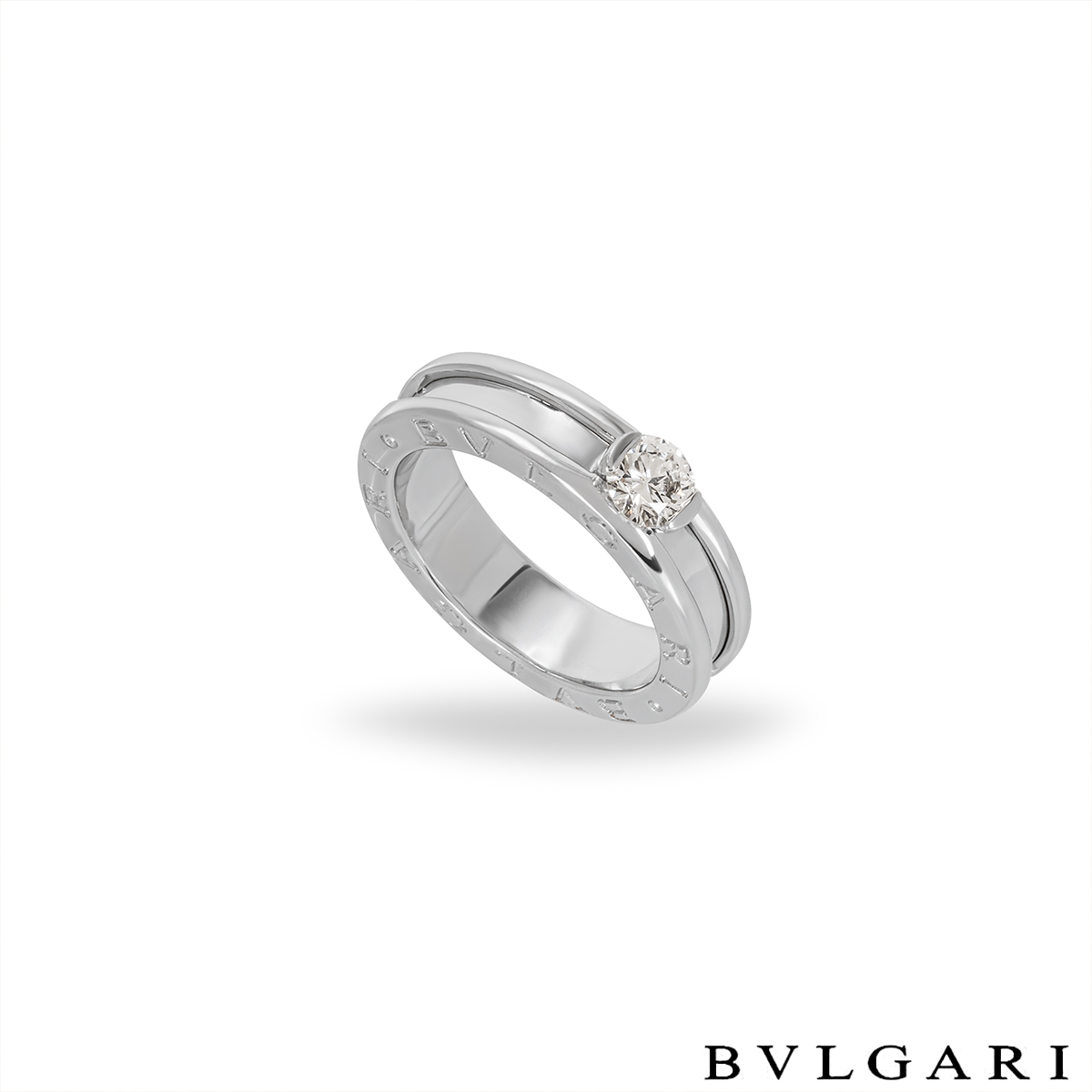 Bvlgari White Gold Diamond B.Zero1 Ring 0.35ct F/IF